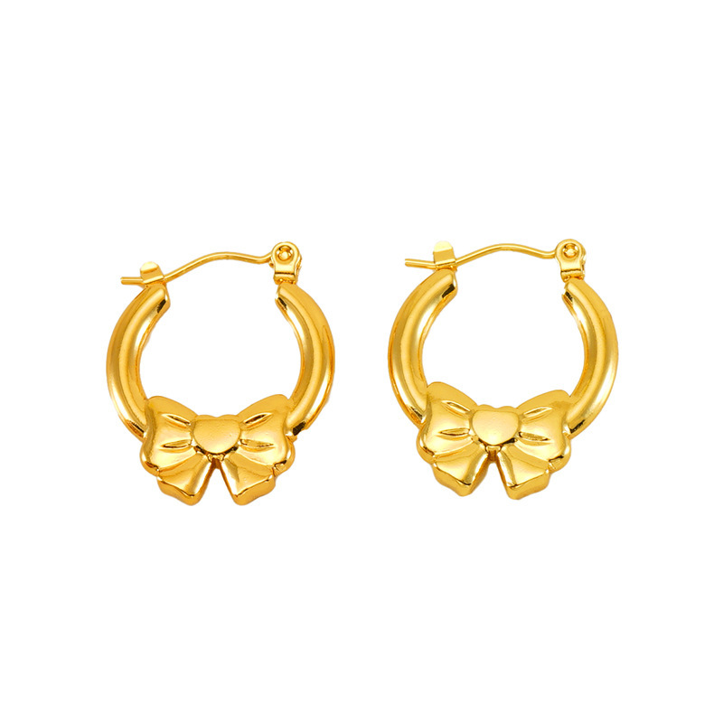 Pendientes geométricos de acero de titanio, estilo INS de alta gama, diseño de nicho, pendientes y hebillas de acero inoxidable fundido de 18 quilates  ACRE/38-198