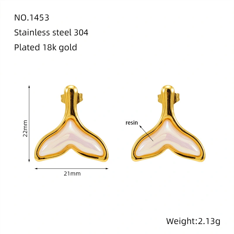 Perlas de alta gama, aretes de acero inoxidable, aretes versátiles de fundición de acero inoxidable  ACRE/38-187