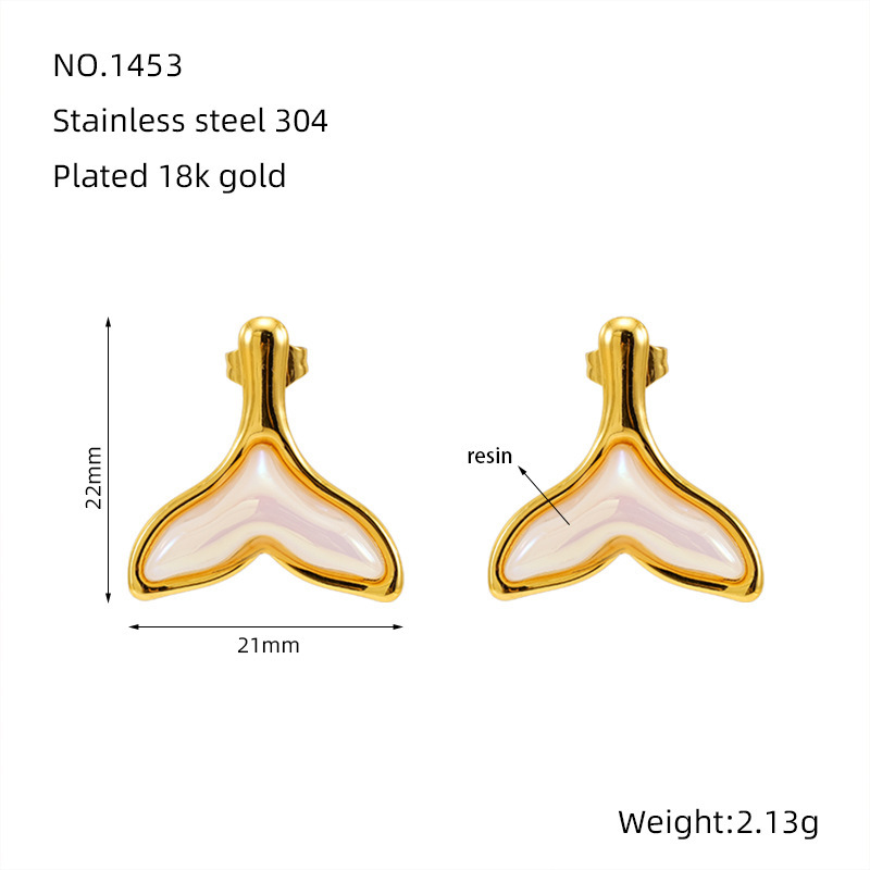 Perlas de alta gama, aretes de acero inoxidable, aretes versátiles de fundición de acero inoxidable  ACRE/38-187
