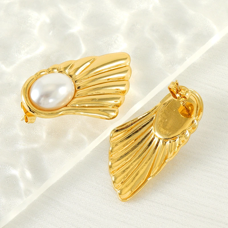 Perlas de alta gama, aretes de acero inoxidable, aretes versátiles de fundición de acero inoxidable  ACRE/38-187