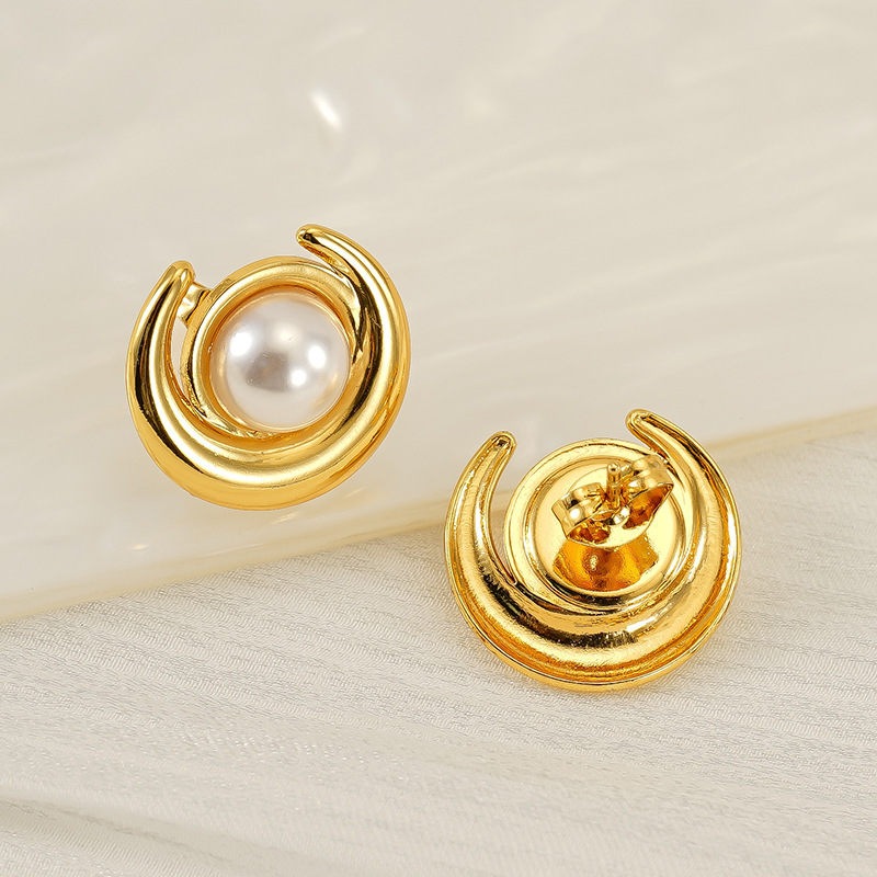Perlas de alta gama, aretes de acero inoxidable, aretes versátiles de fundición de acero inoxidable  ACRE/38-187