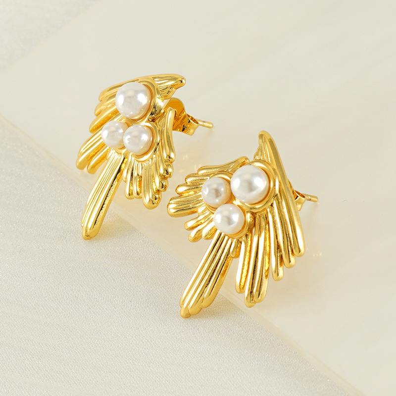 Perlas de alta gama, aretes de acero inoxidable, aretes versátiles de fundición de acero inoxidable  ACRE/38-187