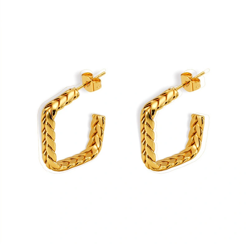 Venta al por mayor, pendientes de amor de trigo con diseño de nicho de alta gama, pendientes y pendientes de lujo de acero inoxidable a la moda  ACRE/38-192
