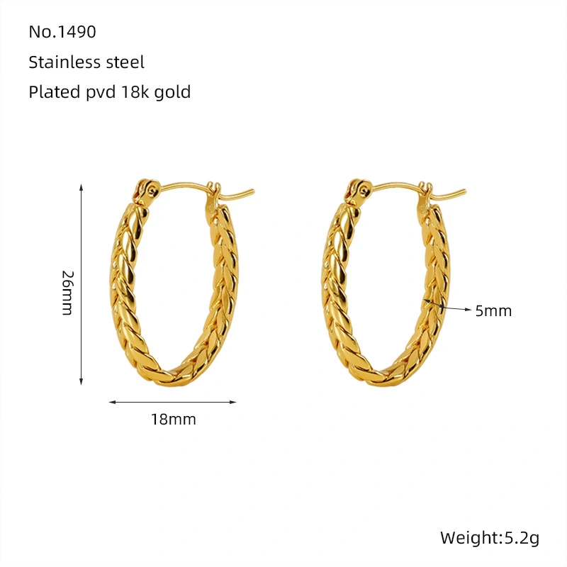 Venta al por mayor, pendientes de amor de trigo con diseño de nicho de alta gama, pendientes y pendientes de lujo de acero inoxidable a la moda  ACRE/38-192