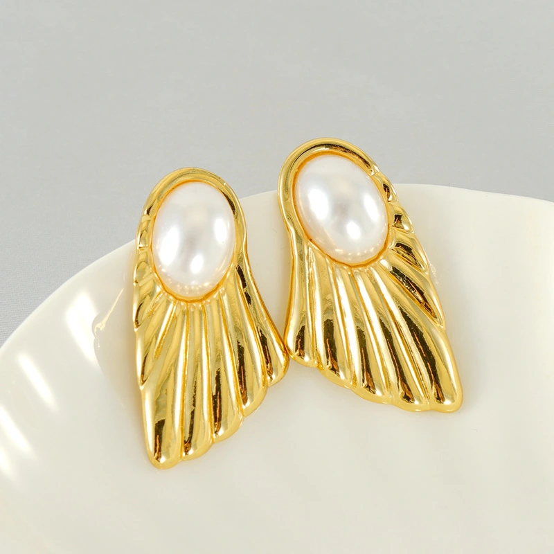 Perlas de alta gama, aretes de acero inoxidable, aretes versátiles de fundición de acero inoxidable  ACRE/38-187
