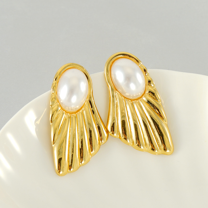 Perlas de alta gama, aretes de acero inoxidable, aretes versátiles de fundición de acero inoxidable  ACRE/38-187