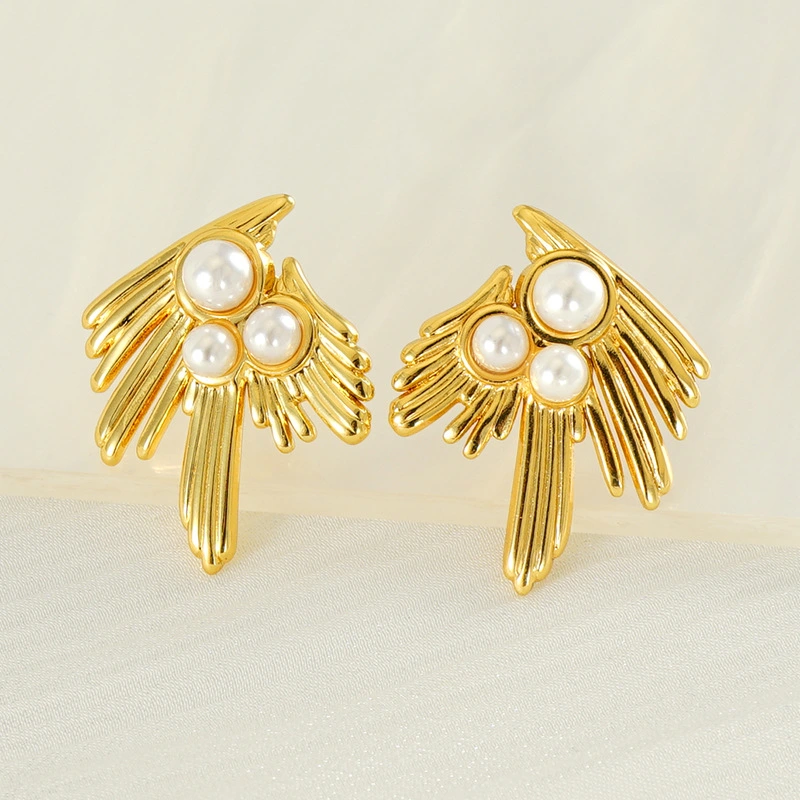 Perlas de alta gama, aretes de acero inoxidable, aretes versátiles de fundición de acero inoxidable  ACRE/38-187
