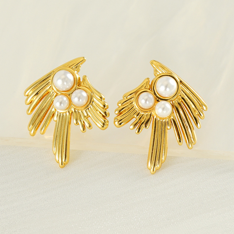 Perlas de alta gama, aretes de acero inoxidable, aretes versátiles de fundición de acero inoxidable  ACRE/38-187