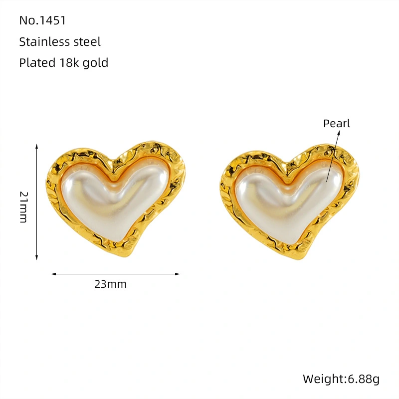 Perlas de alta gama, aretes de acero inoxidable, aretes versátiles de fundición de acero inoxidable  ACRE/38-187