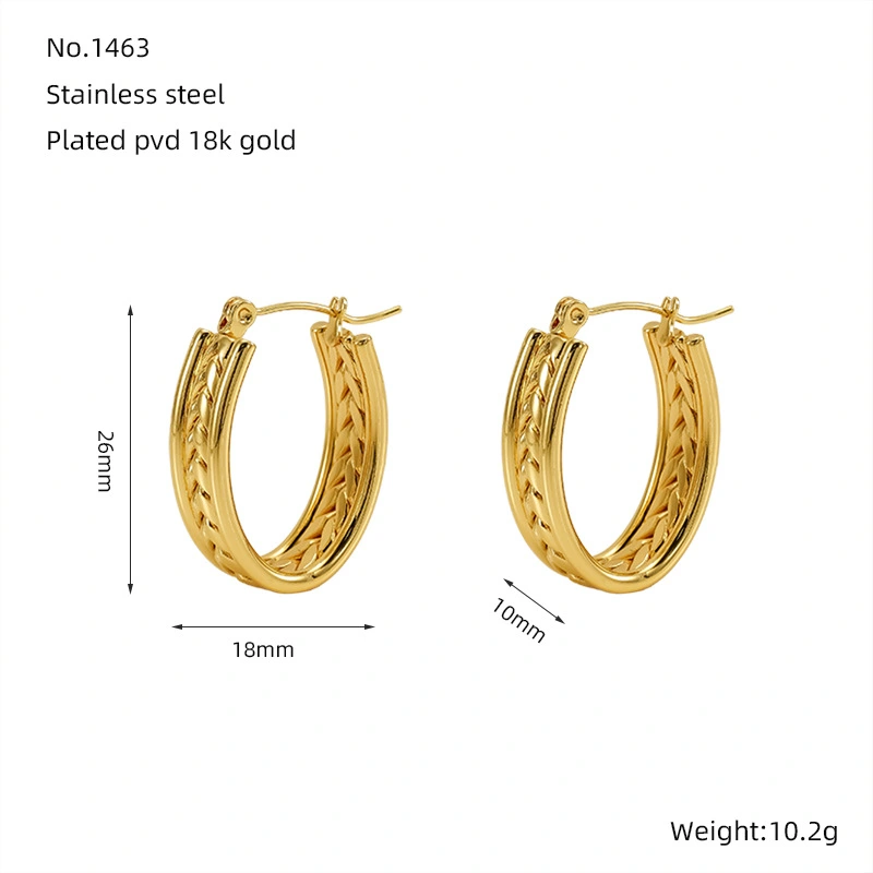 Venta al por mayor, pendientes de amor de trigo con diseño de nicho de alta gama, pendientes y pendientes de lujo de acero inoxidable a la moda  ACRE/38-192