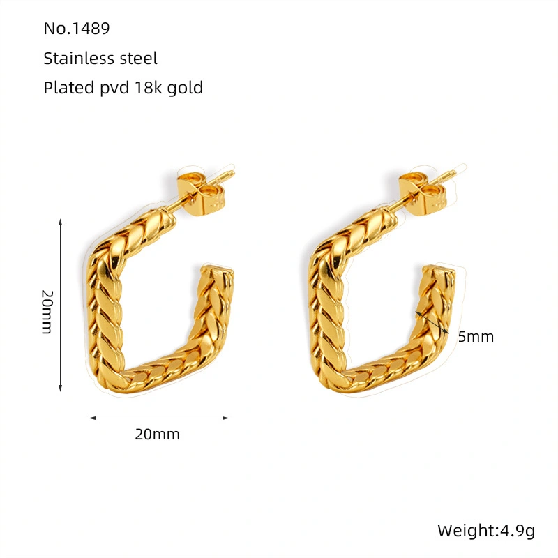 Venta al por mayor, pendientes de amor de trigo con diseño de nicho de alta gama, pendientes y pendientes de lujo de acero inoxidable a la moda  ACRE/38-192