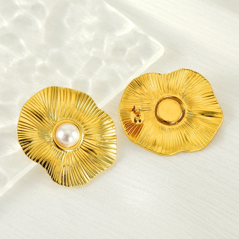 Perlas de alta gama, aretes de acero inoxidable, aretes versátiles de fundición de acero inoxidable  ACRE/38-187