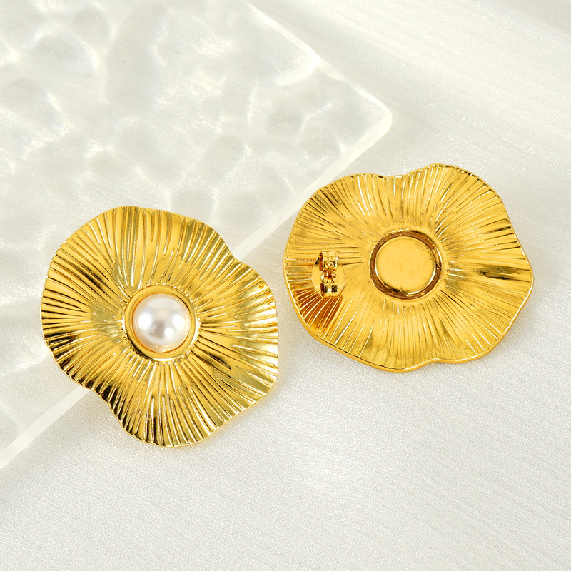 Perlas de alta gama, aretes de acero inoxidable, aretes versátiles de fundición de acero inoxidable  ACRE/38-187