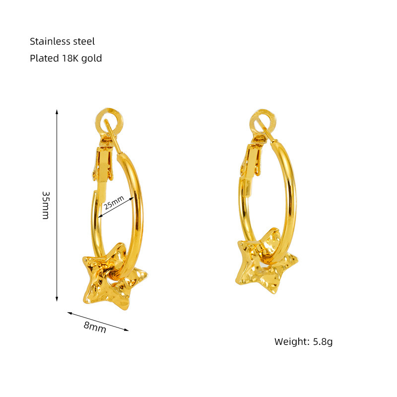 Pendientes de acero de titanio Diseño de nicho Coronas fundidas Pendientes de trigo Pendientes y pendientes de acero inoxidable de 18 quilates al por mayor  ACRE/38-196