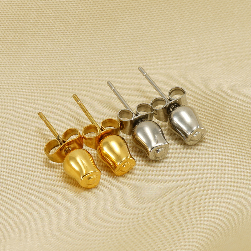Pendientes de rosa de acero inoxidable fundido nicho en pendientes y pendientes de acero de titanio de lujo ligeros y versátiles al por mayor  ACRE/38-232