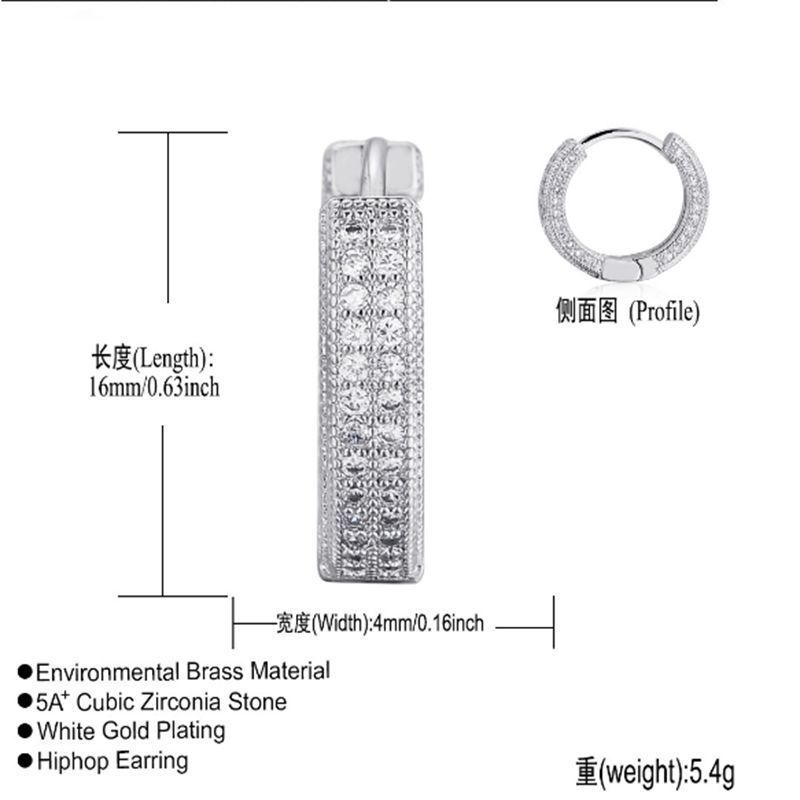Pendientes de cobre con diamantes, accesorios sencillos y versátiles  COPE/11-265