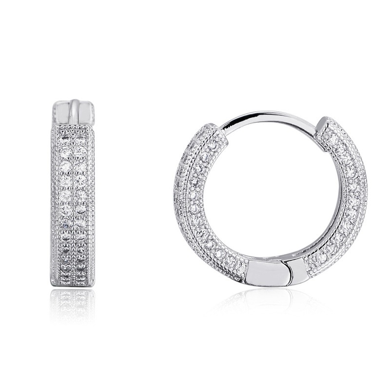 Pendientes de cobre con diamantes, accesorios sencillos y versátiles  COPE/11-265