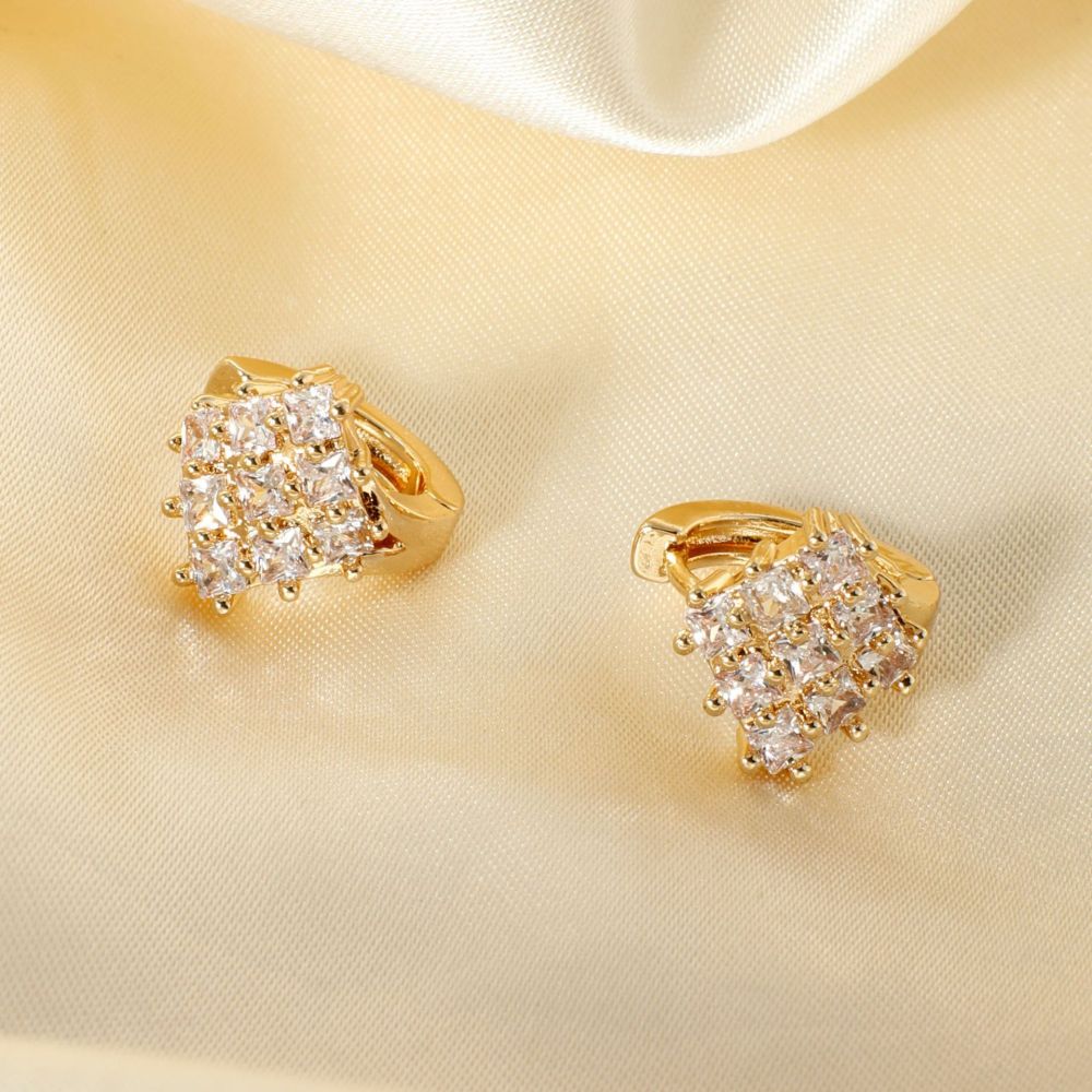 Joyería de cobre Pendientes de circonita micropavimentados Pendientes de viaje de moda de lujo ligeros y versátiles  COPE/46-293