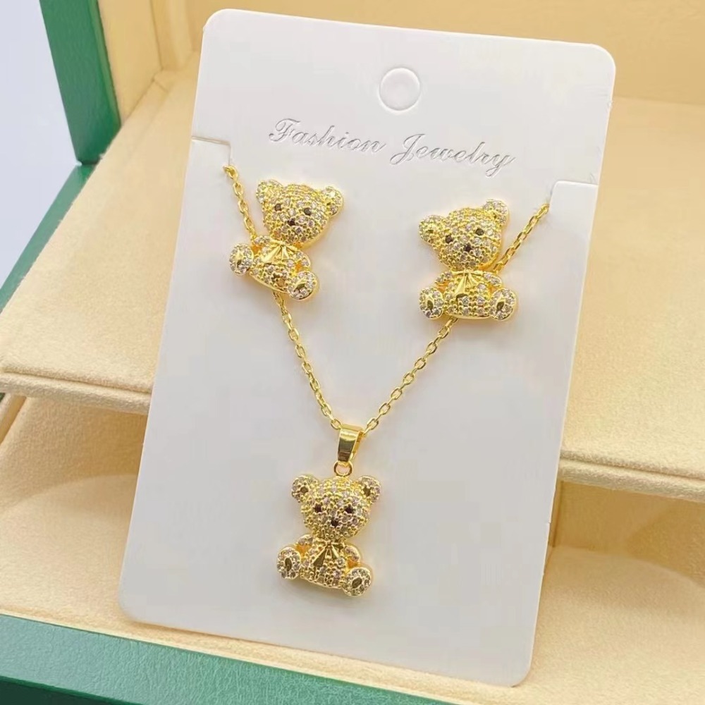 Joyas de cobre, cadena de acero de titanio, accesorios de cobre, diseño de nicho, circón con incrustaciones de diamantes, conjunto de joyas  COPSS/55-313