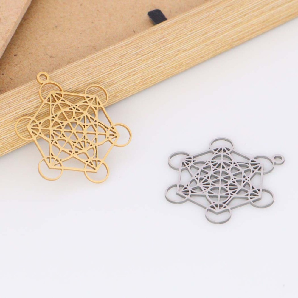 Collar Metatron de acero inoxidable Colgante de accesorios geométricos  ACRP/62-331