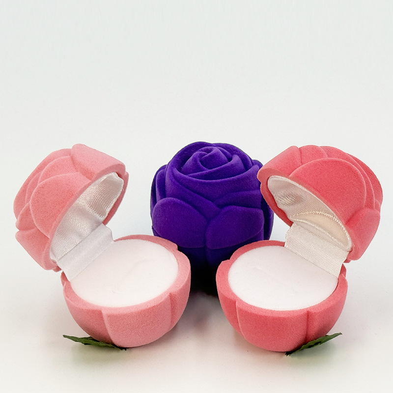 Rosa pequeña roja, caja para anillos, joyero, joyería de alta gama, romántico Día de San Valentín, caja de regalo  CEE/41-300