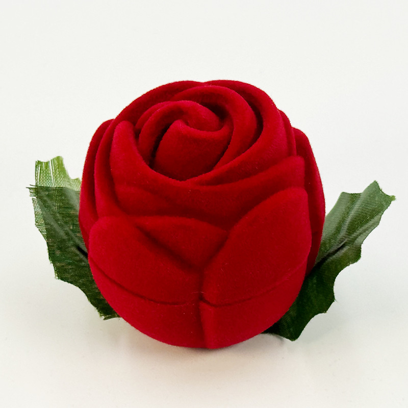 Rosa pequeña roja, caja para anillos, joyero, joyería de alta gama, romántico Día de San Valentín, caja de regalo  CEE/41-300