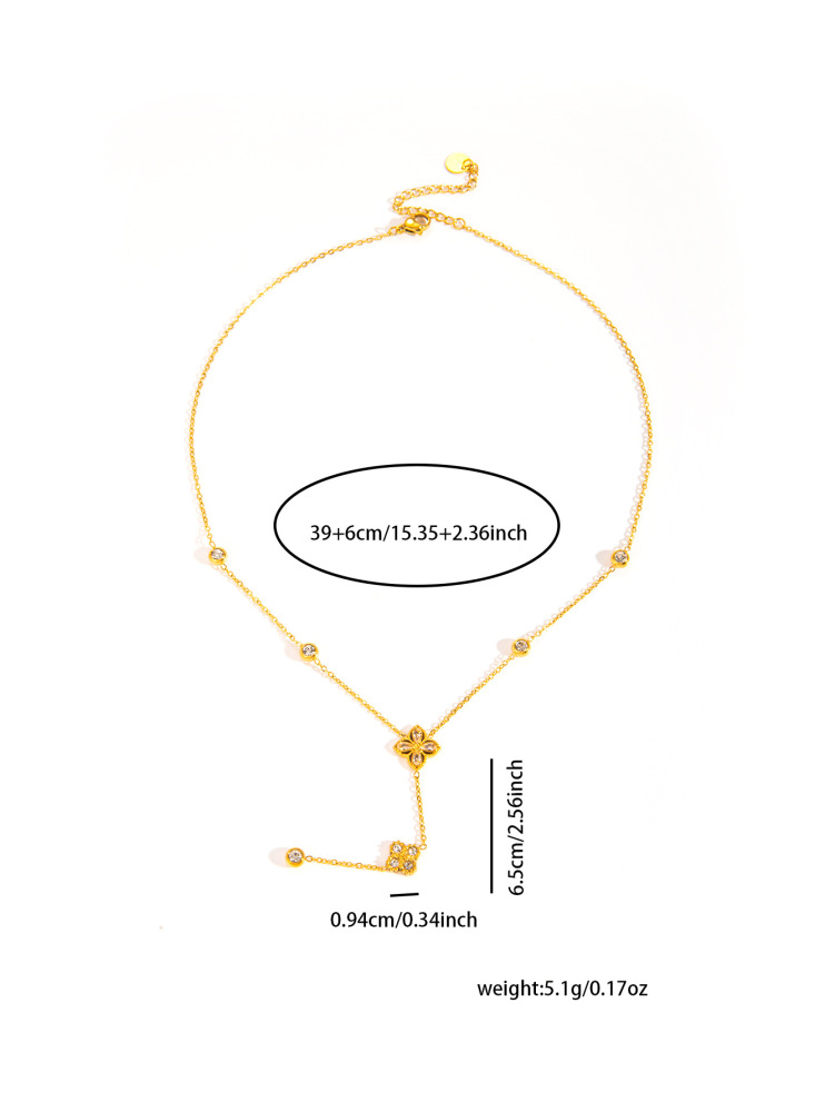 Acero inoxidable / corazon / Flores / Cuatro hojas / Mariposa / collar / ACRN/192-356