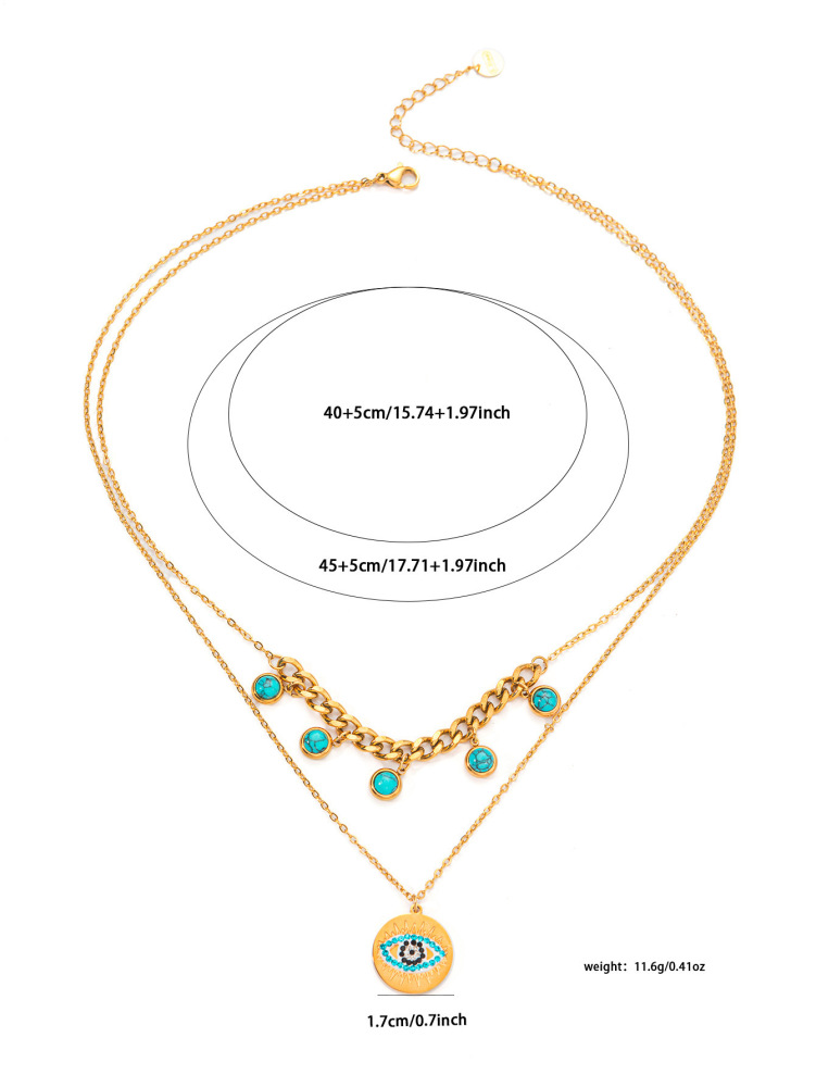 Acero inoxidable / corazon / ojo / collar ACRN/192-158