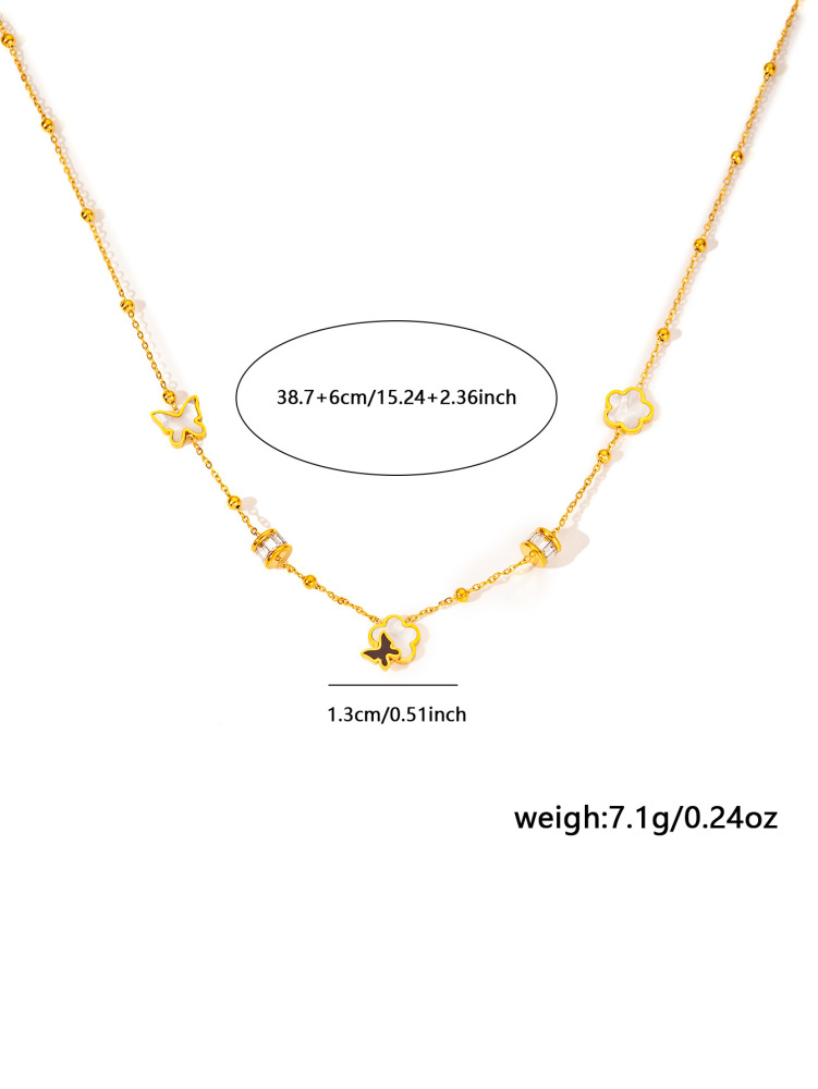 Acero inoxidable / corazon / mariposa / Flores / Estrella y luna / Árboles / collar ACRN/192-359