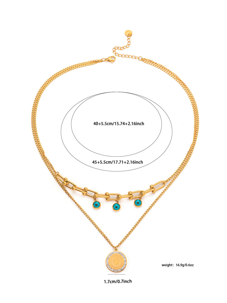 Acero inoxidable / corazon / ojo / collar ACRN/192-158
