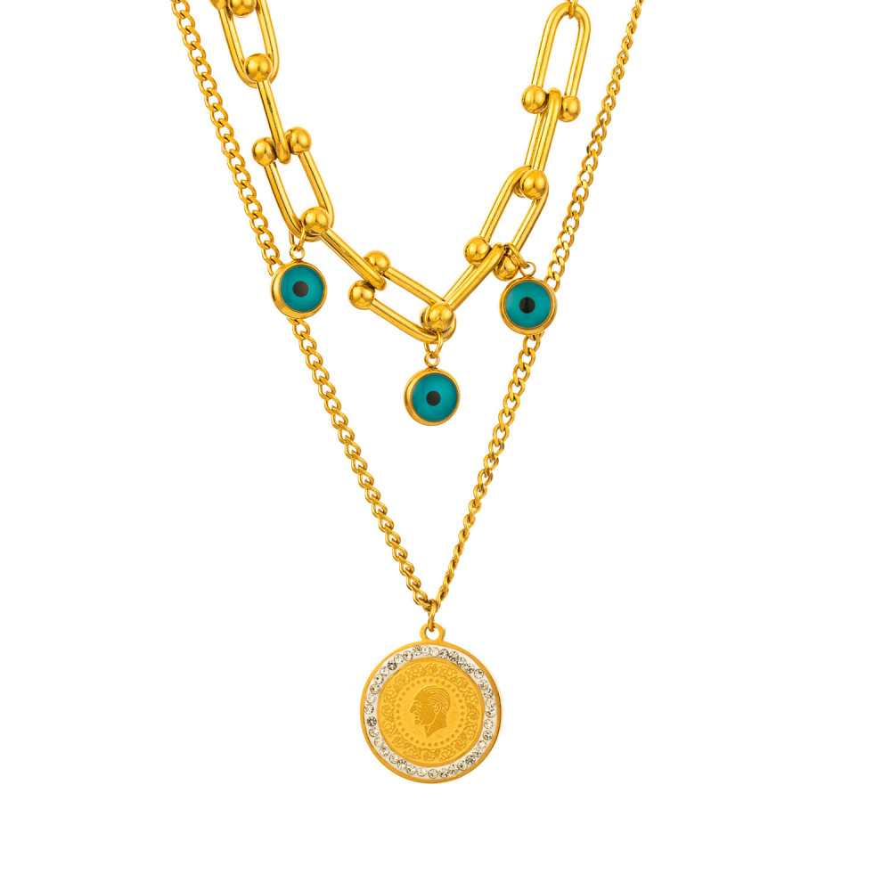 Acero inoxidable / corazon / ojo / collar ACRN/192-158