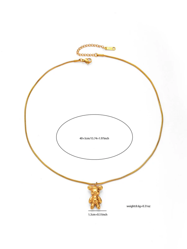 Acero inoxidable / Corazon / Estrella y luna / Oso / Rosas / juego / Collar / Aretes ACRSS/192-360