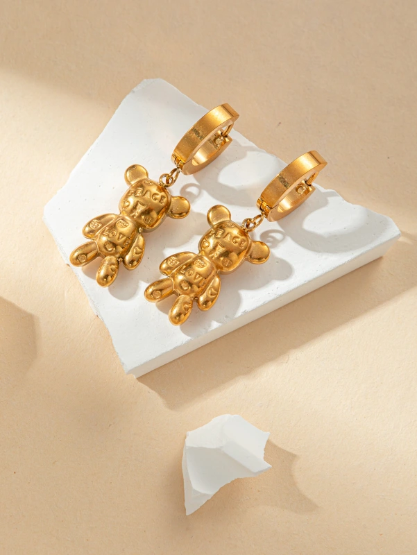 Acero inoxidable / Corazon / Estrella y luna / Oso / Rosas / juego / Collar / Aretes ACRSS/192-360