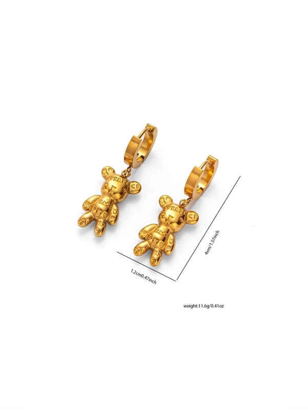 Acero inoxidable / Corazon / Estrella y luna / Oso / Rosas / juego / Collar / Aretes ACRSS/192-360