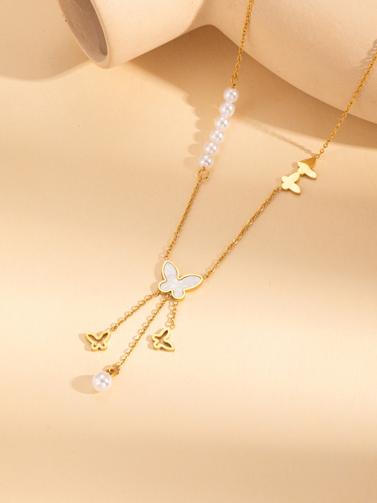 Acero inoxidable / corazon / mariposa / Flores / Estrella y luna / Árboles / collar ACRN/192-359