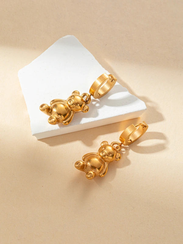 Acero inoxidable / Corazon / Estrella y luna / Oso / Rosas / juego / Collar / Aretes ACRSS/192-360