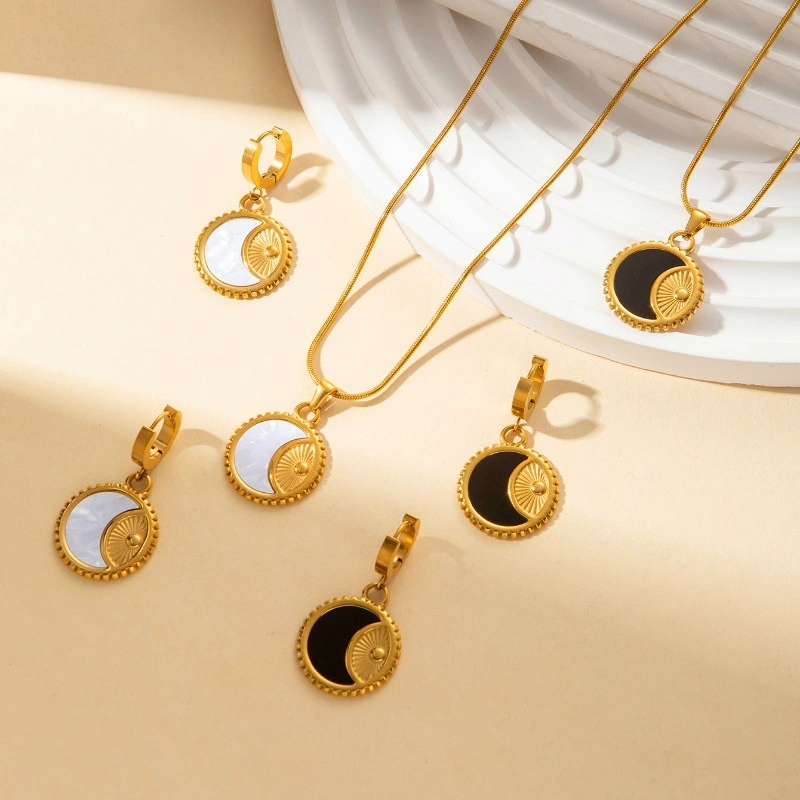 Acero inoxidable / Corazon / Estrella y luna / Oso / Rosas / juego / Collar / Aretes ACRSS/192-360