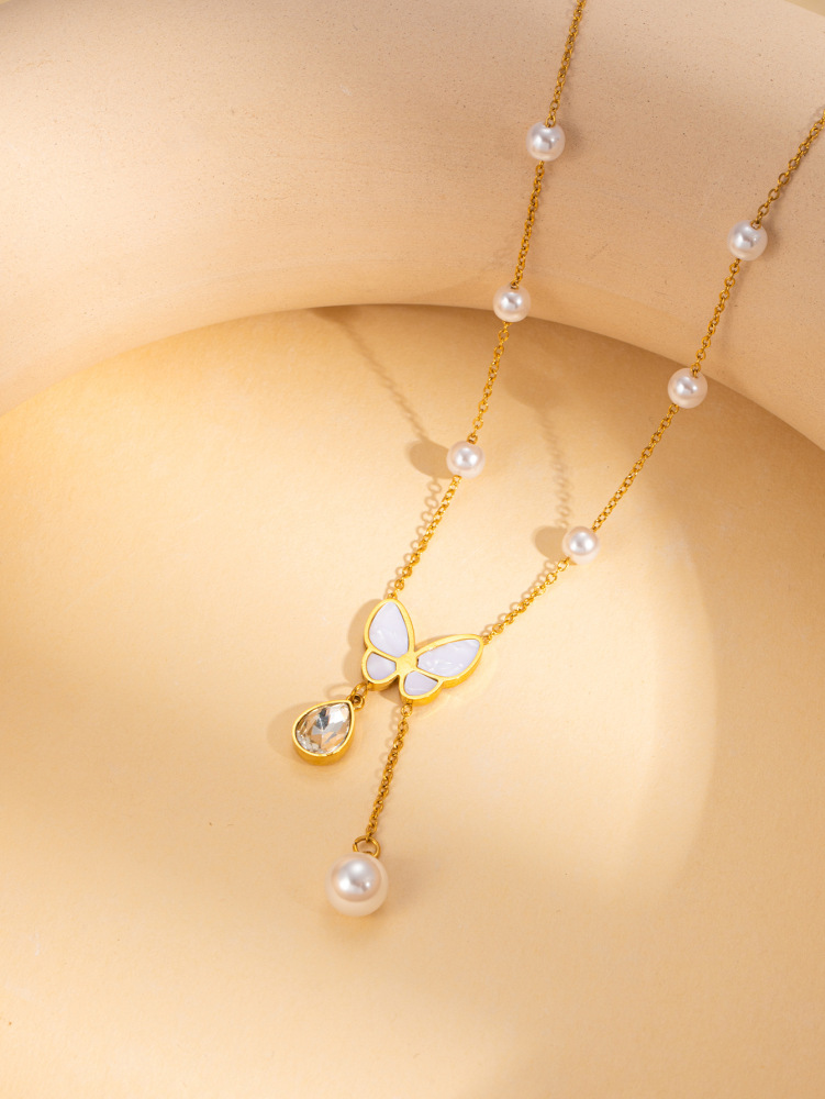 Acero inoxidable / corazon / mariposa / Flores / Estrella y luna / Árboles / collar ACRN/192-359