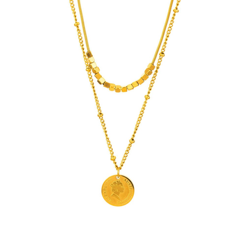 Acero inoxidable / corazon / ojo / collar ACRN/192-358