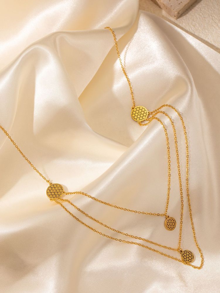 Acero inoxidable / corazon / mariposa / Flores / Estrella y luna / Árboles / collar ACRN/192-359