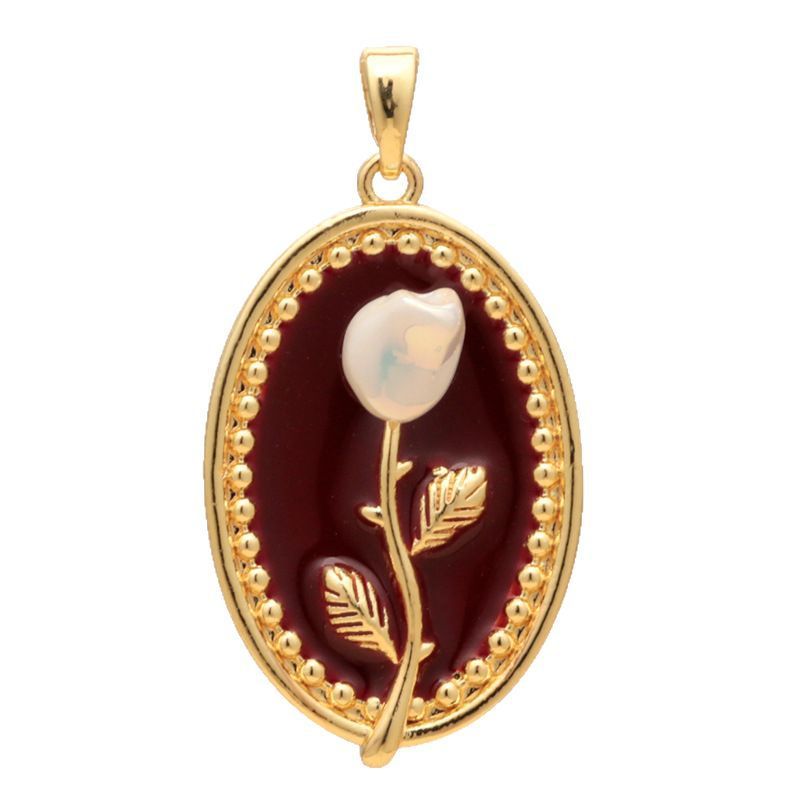 Copper / Colgante / Rosas / Corazon / Flores / Mariposa / Gotear aceite / COPE/193-368