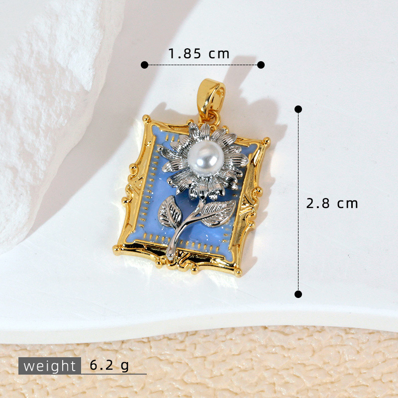 Copper / Colgante / Rosas / Corazon / Flores / Mariposa / Gotear aceite / COPE/193-368