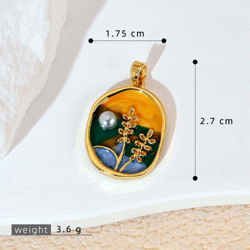 Copper / Colgante / Rosas / Corazon / Flores / Mariposa / Gotear aceite / COPE/193-368