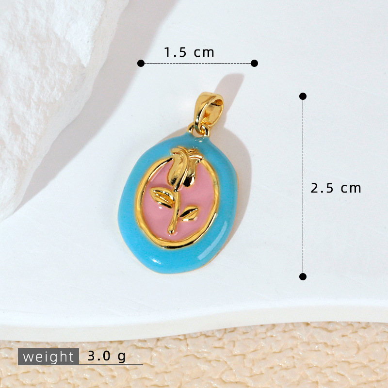 Copper / Colgante / Rosas / Corazon / Flores / Mariposa / Gotear aceite / COPE/193-368
