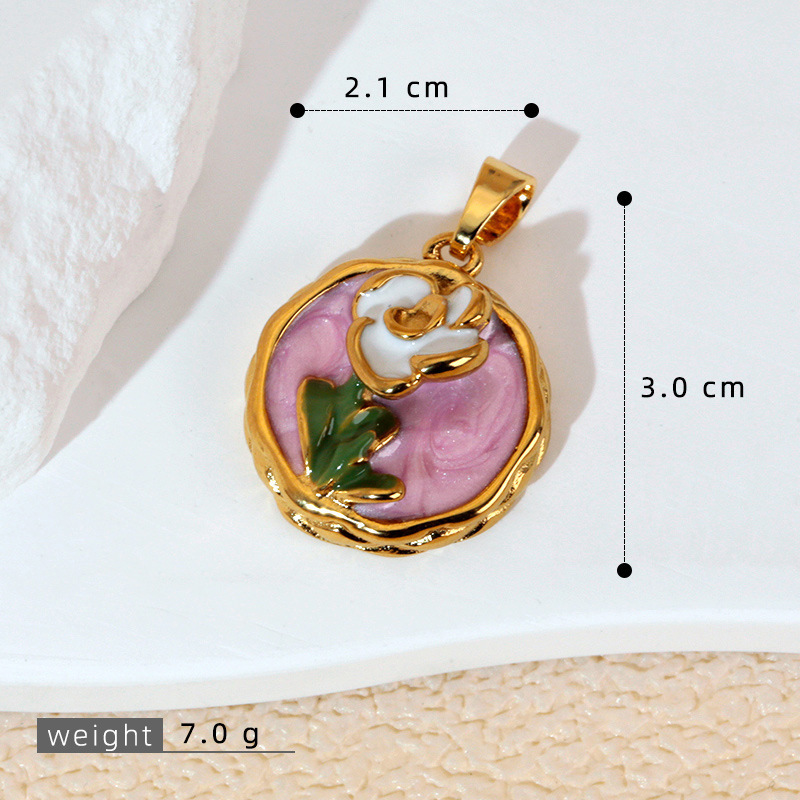 Copper / Colgante / Rosas / Corazon / Flores / Mariposa / Gotear aceite / COPE/193-368