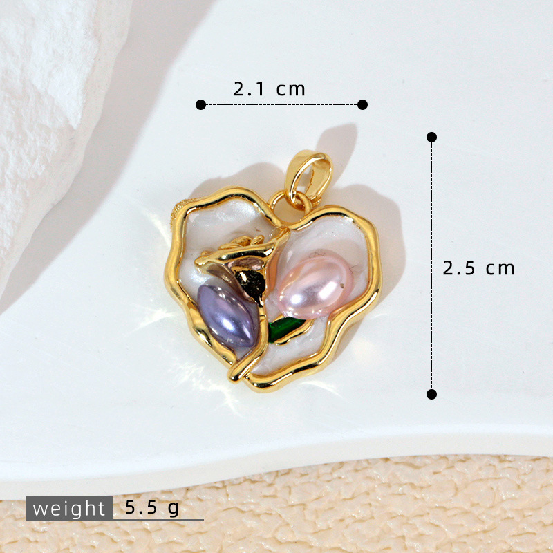Copper / Colgante / Rosas / Corazon / Flores / Mariposa / Gotear aceite / COPE/193-368