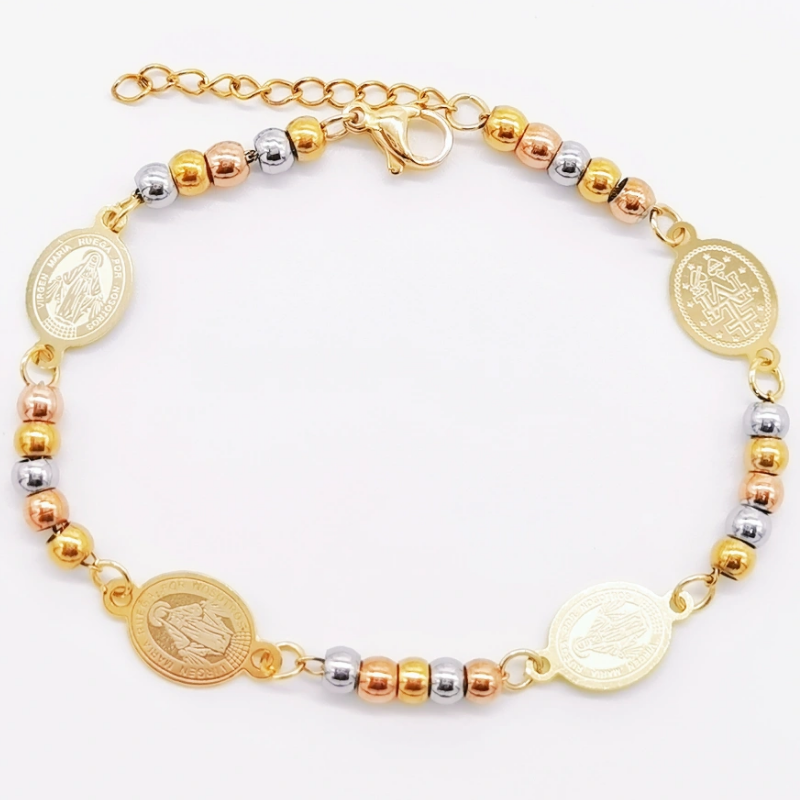 Acero inoxidable / 4mm / Pulsera / Religión cruzada / ACRB/194-373
