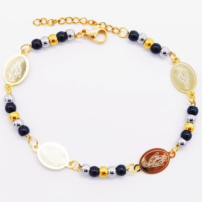 Acero inoxidable / 4mm / Pulsera / Religión cruzada / ACRB/194-373