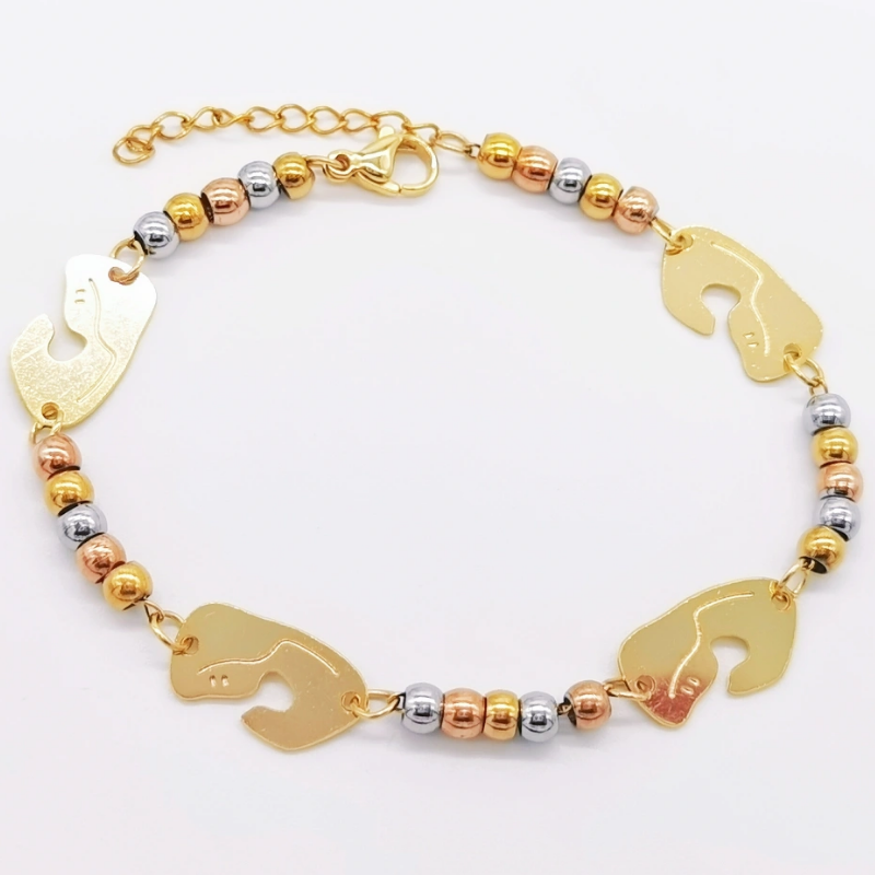 Acero inoxidable / 4mm / Pulsera / Religión cruzada / ACRB/194-373