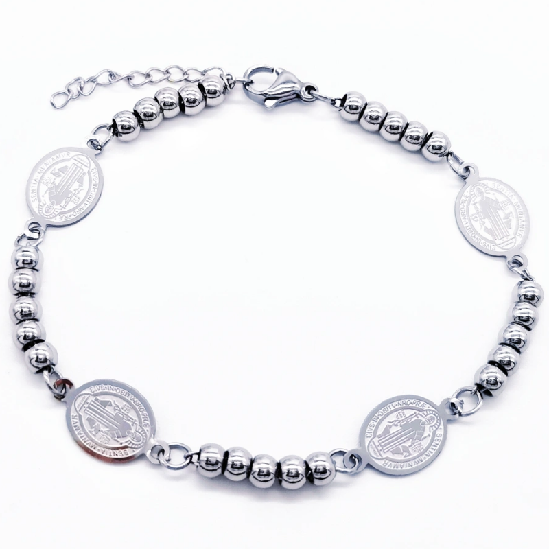 Acero inoxidable / 4mm / Pulsera / Religión cruzada / ACRB/194-373